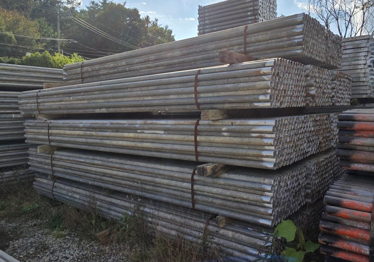  아시바 (단관 비계 강관) 중고 및 신재 판매 (Scaffolding Pipe)
