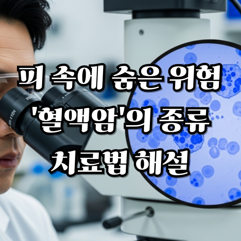 피 속에 숨은 위험, '혈액암'의 종류와 수술 없는 치료법 해설