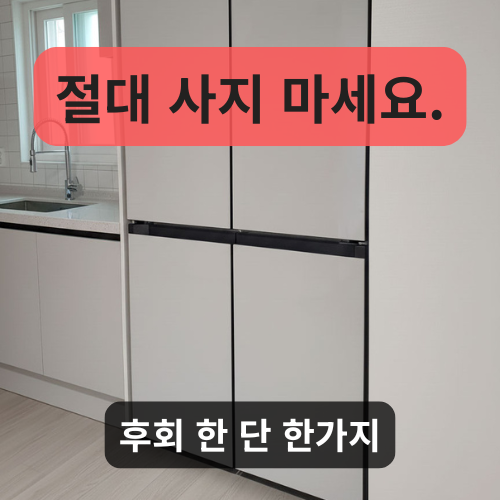  비스포크 키친핏 절대 사지 마세요. 10년 쓴 냉장고와 이별 후 후회한 단 한 가지