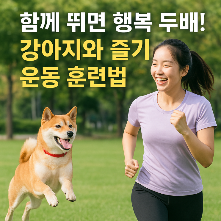   강아지와 함께 뛰는 운동 훈련, 즐겁게 체력·유대감 올리기!
