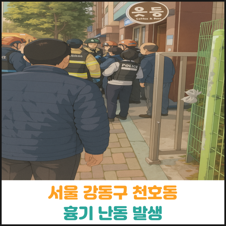 서울 강동구 천호동 흉기 난동 발생