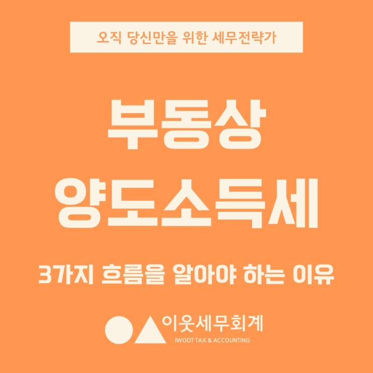  부동산 양도세, 이 3가지 순서 모르면 절대 매도하지 마세요