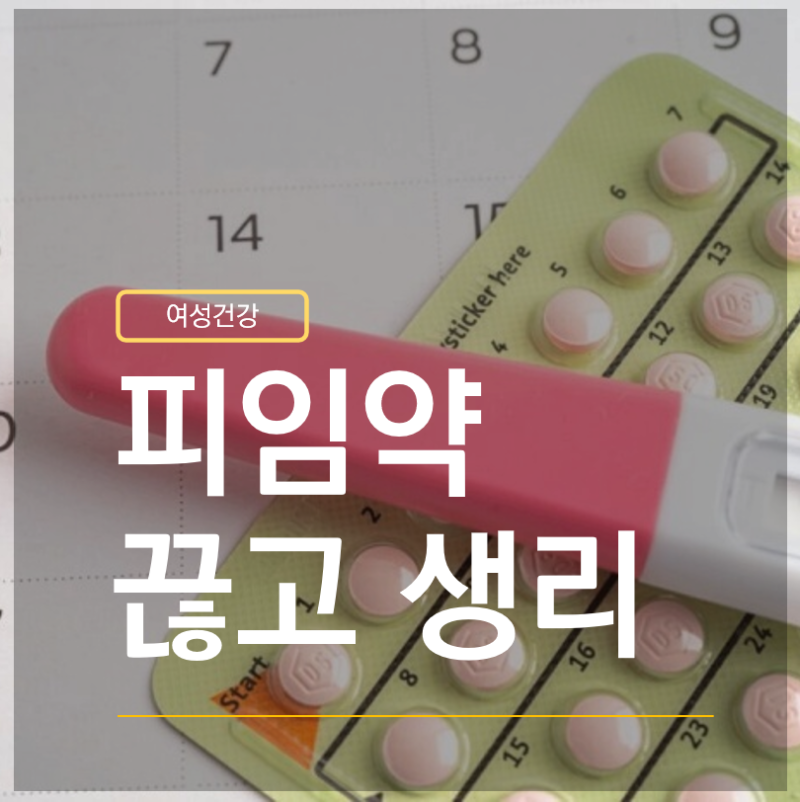 피임약 끊고 생리 몸이 다시 균형을 되찾기까지
