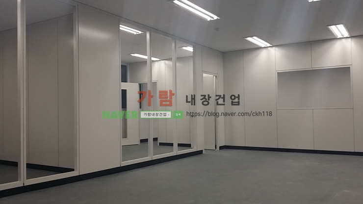  전남칸막이 광주 사무실칸막이 공사 상무지구 치평동 보험사 유리칸막이 SGP A,D타입 가벽시공 현장