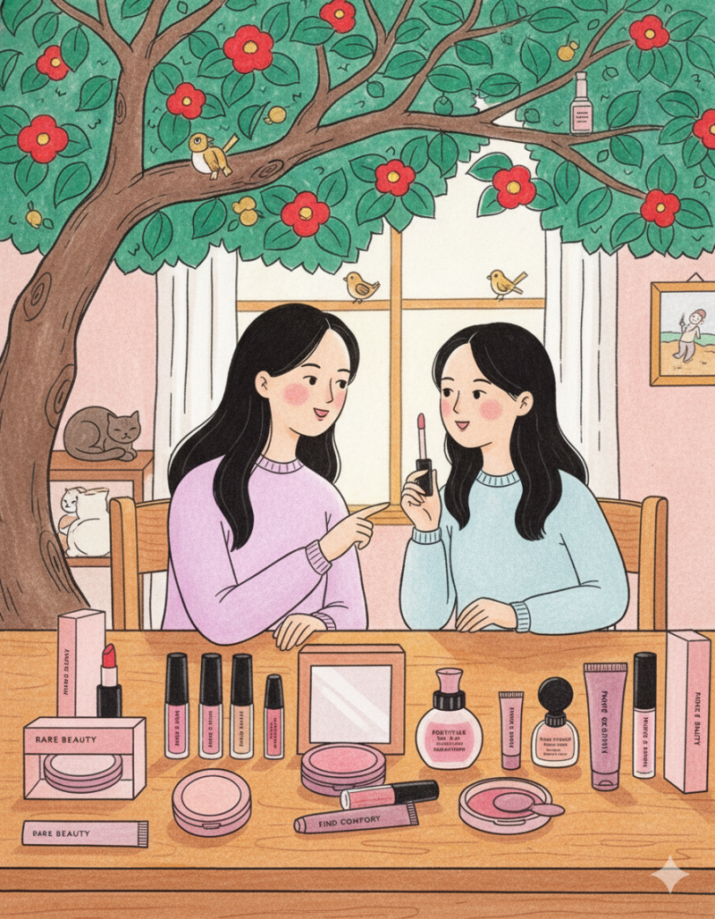 셀레나 고메즈 Rare Beauty '레어 뷰티': 예민 피부 딸과 함께 쓰는 인생템