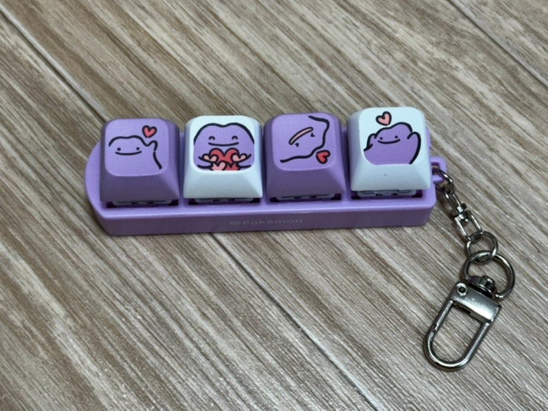 CU 메타몽 키캡키링 구매후기 타격감 좋음