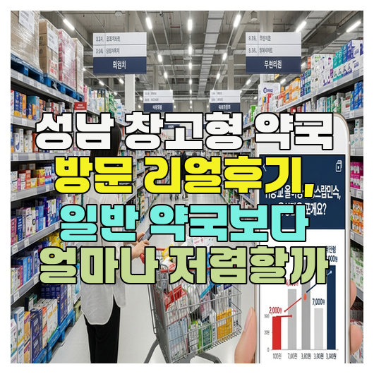  성남 창고형 약국 방문 리얼후기, 일반 약국보다 얼마나 저렴할까