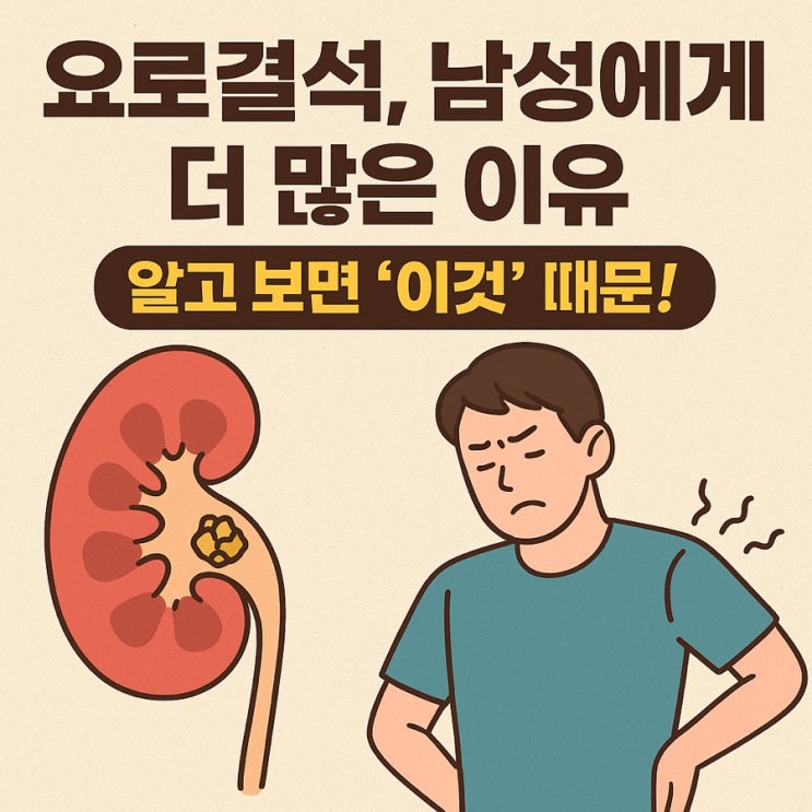  남녀별 요로결석 차이 – 남성에게 많은 이유는?