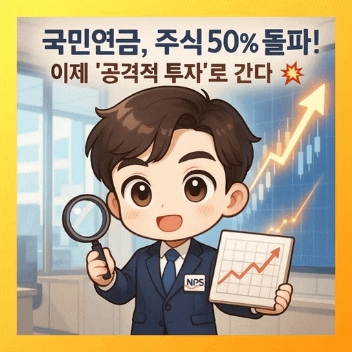  국민연금, 적극적 운용 전략으로 체질 전환…주식 비중 50% 돌파의 진짜 의미