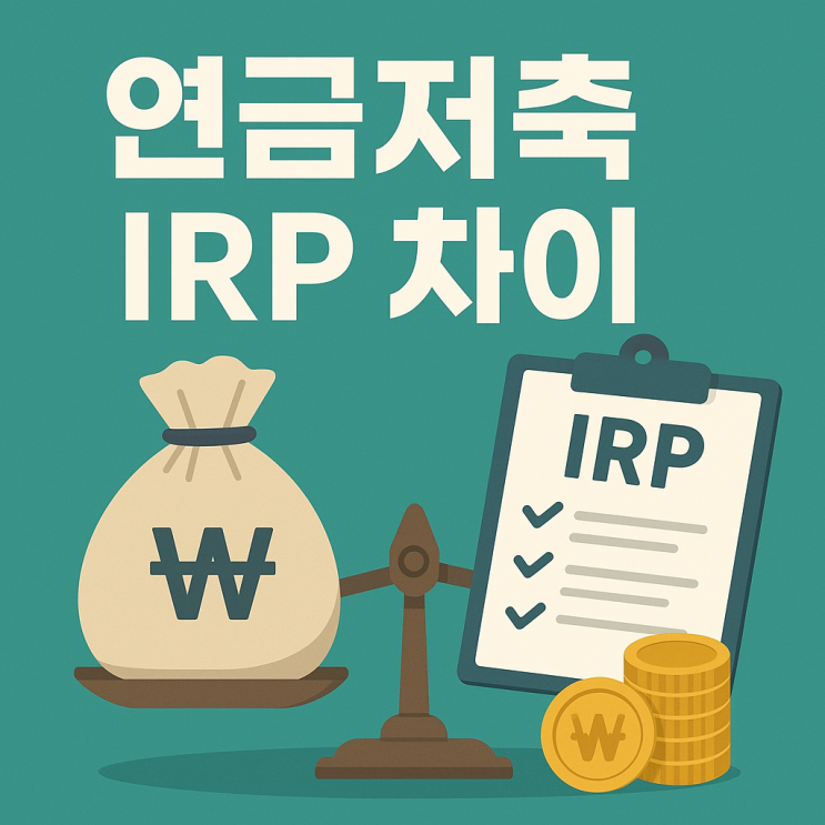  연금저축 IRP 차이, 아직도 헷갈리시나요? 2025년 2026년 세액공제 한도, 장단점, 가입 대상 완벽 정리