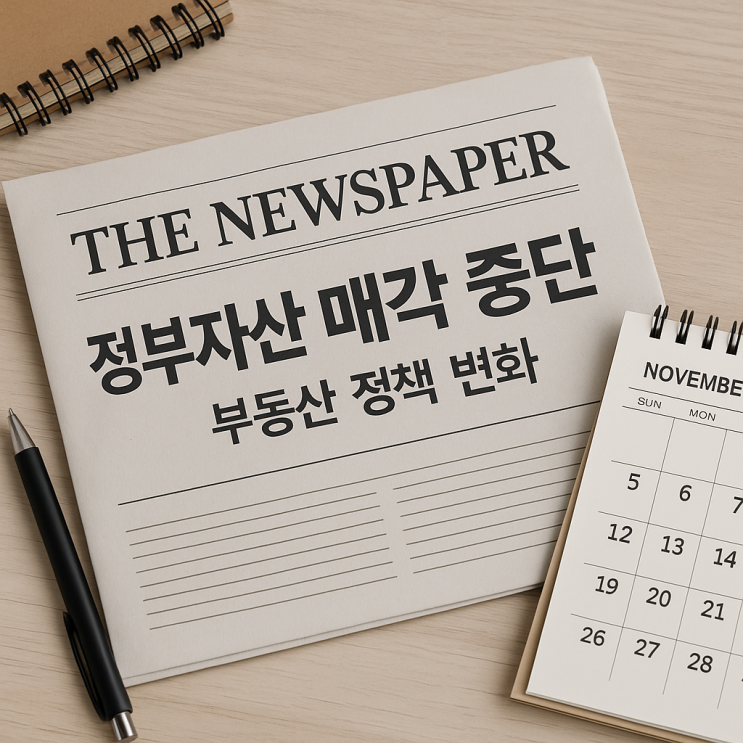<b>정부자산 매각</b> 중단, 부동산 정책 변화의 신호탄? 지금 꼭... 