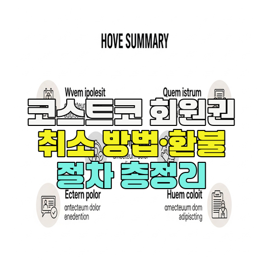  코스트코 회원권 취소 방법·환불 절차 총정리