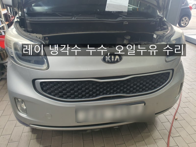 레이 차량 냉각수 누수/차량 엔진오일 누유 수리 점검
