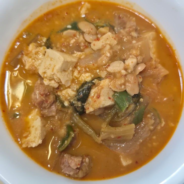  김치두부돼지고기 청국장찌개 레시피 맛있게 끓이는법 구수한 집밥 한그릇