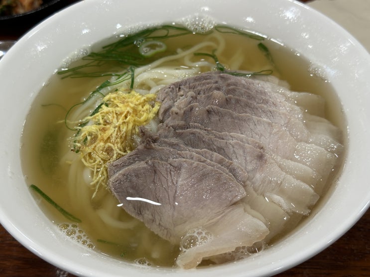 오늘 점심 아산 배방 깔끔한 고기국수 아비면찬