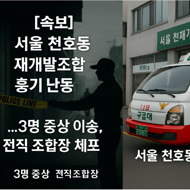 서울 <b>천호동 재개발조합 흉기 난동</b> 사건!