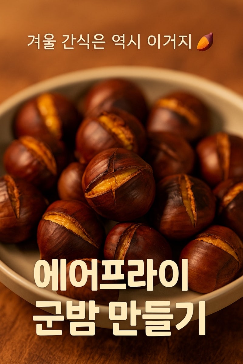 에어프라이 군밤 만들기 | 군밤에어프라이어로 간편하게 즐기는 겨울간식 후기