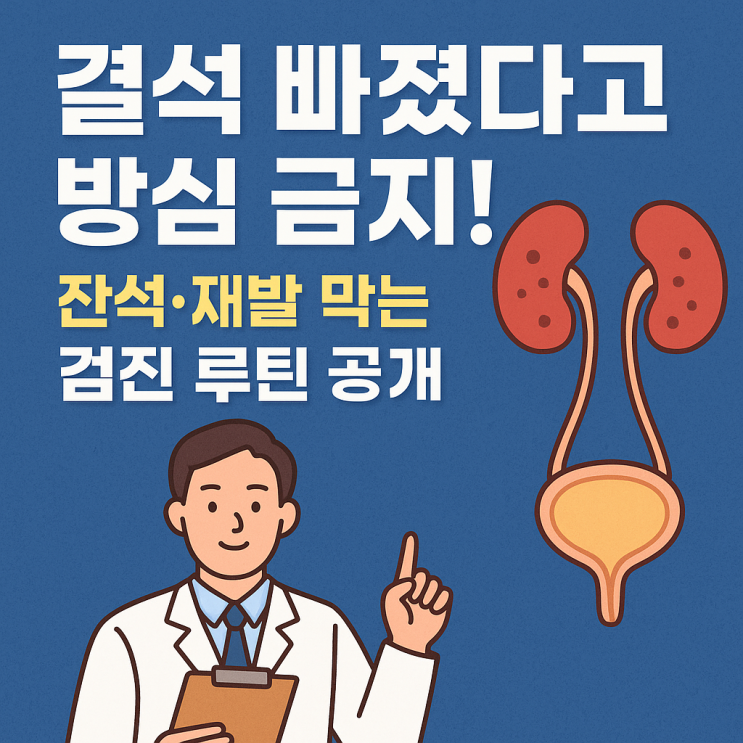  결석 배출 후 꼭 해야 할 검진  재발 막는 추적관리 가이드