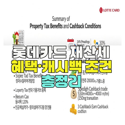  롯데카드 재산세 혜택·캐시백 조건 총정리