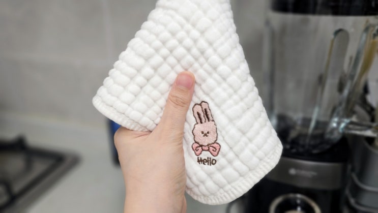  다이소 주방 고리수건 핸드타올 순면이라 추천해요