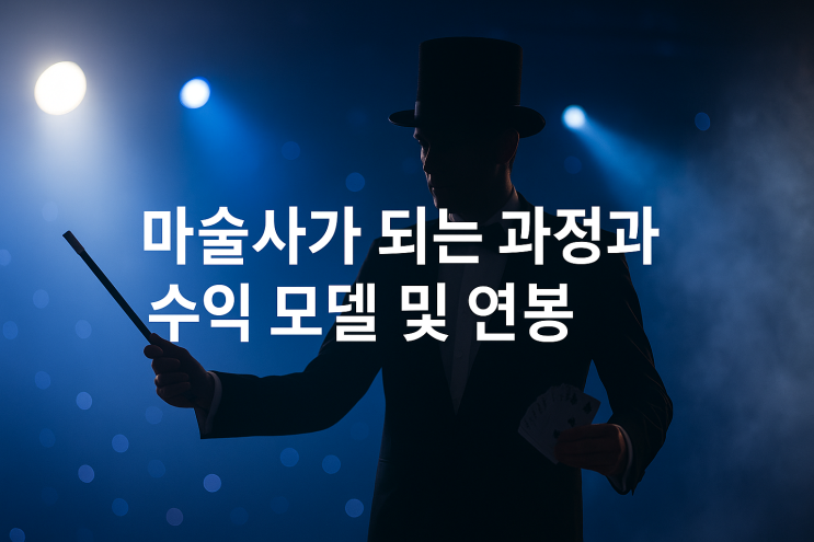  마술사가 되는 과정과 수익 모델 및 연봉