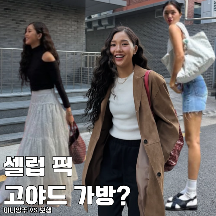  셀럽 픽 고야드 가방 미니앙주 VS 보헴 호보백