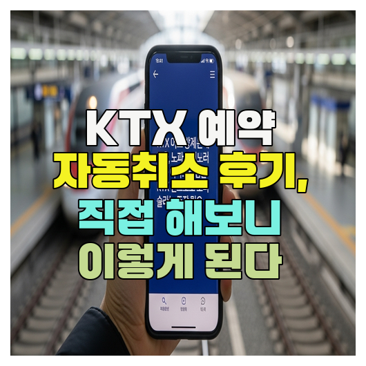  KTX 예약 자동취소 후기, 직접 해보니 이렇게 된다