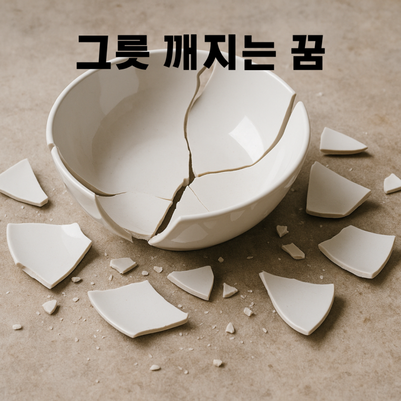 그릇 깨지는 꿈 해몽 총정리