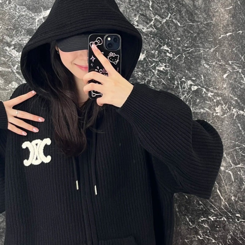 셀린느 니트 후드 집업 자켓 후기