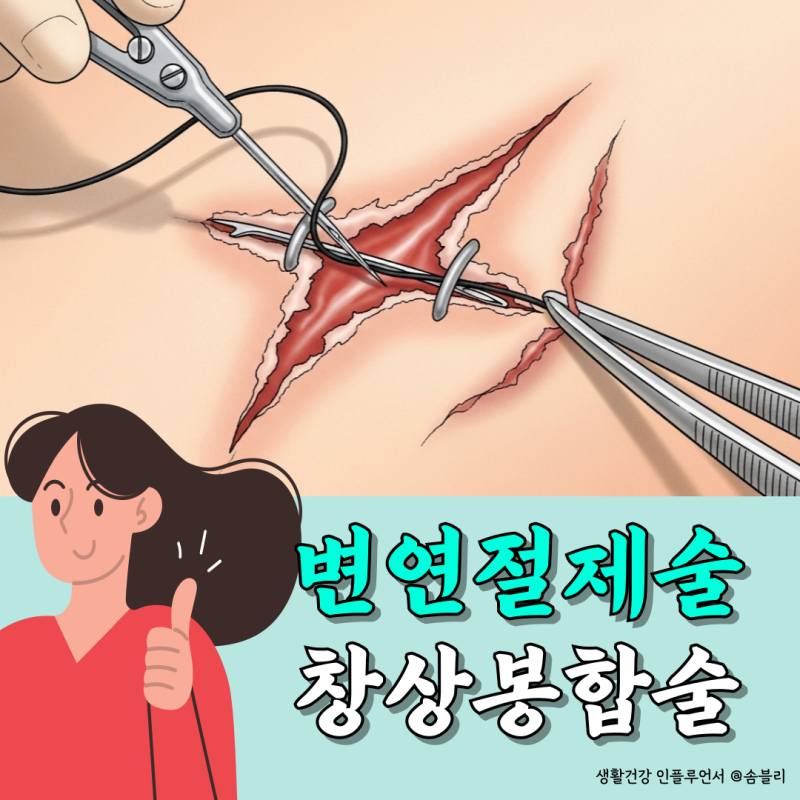 변연절제술, 창상봉합술 수술과정 및 회복과정