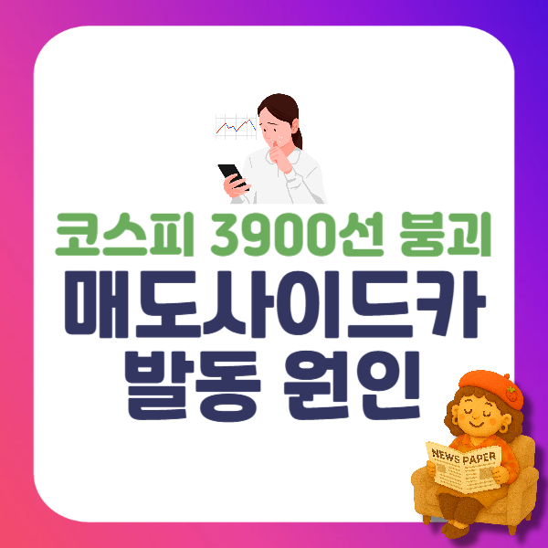 코스피 급락에 <b>매도 사이드카</b> 발동, 뜻과 투자자 대응은?