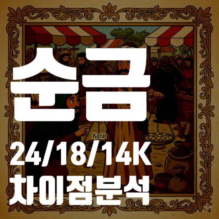  순금, 24K, 18K, 14K 차이점 결정판: 이것 모르면 100% 손해 봅니다 (금 시세, 도금, 알레르기 총정리)