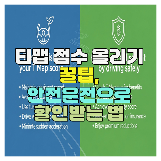  티맵 점수 올리기 꿀팁, 안전운전으로 할인받는 법