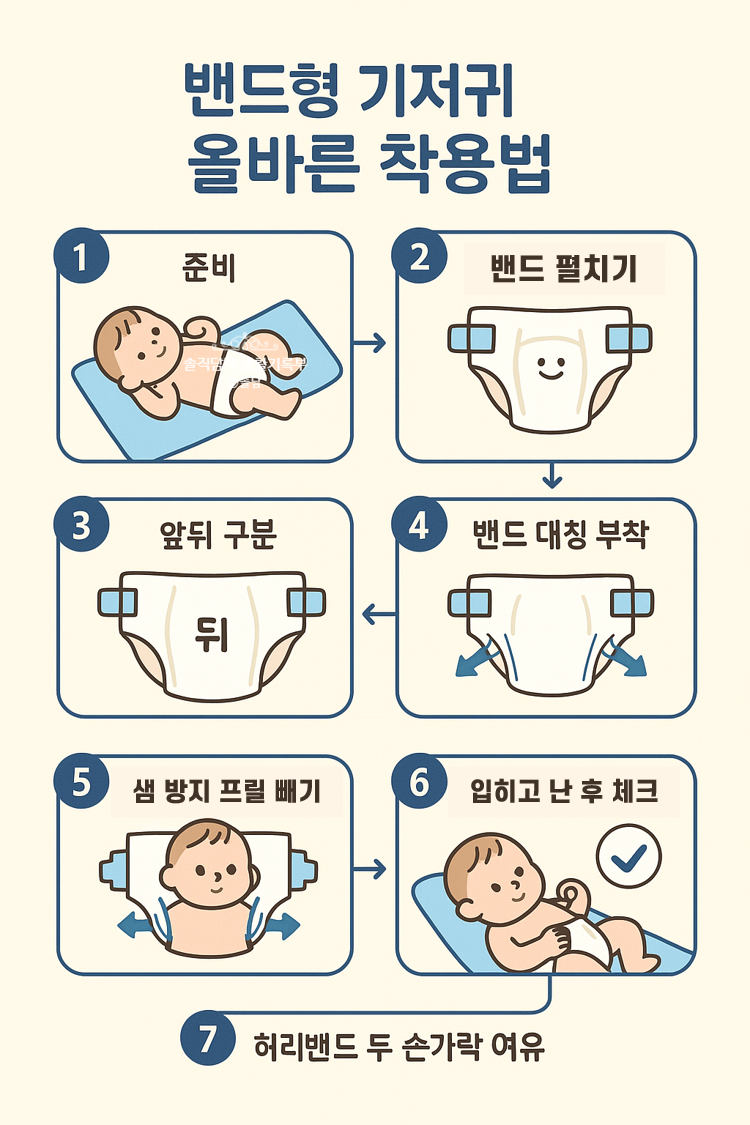 새지 않아 신생아 꿀잠을 돕는 기저귀 채우는 법