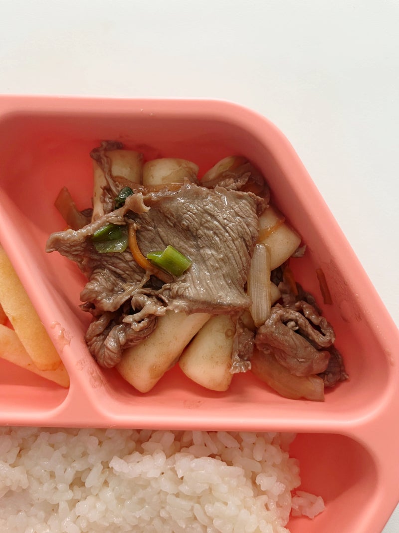 아기 궁중떡볶이 간단한 레시피 달달한 어린이 소불고기간장떡볶이 만들기