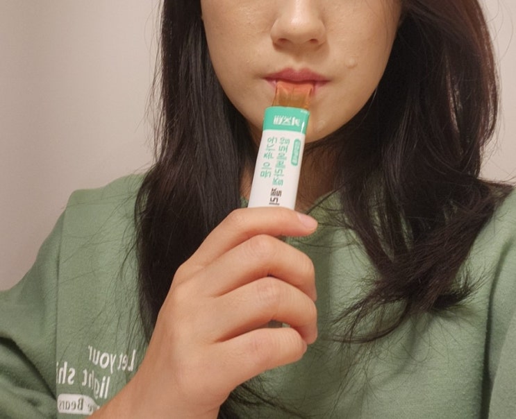  키즈텐 알로에겔 젤리스틱 후기,달달한 청포도맛!