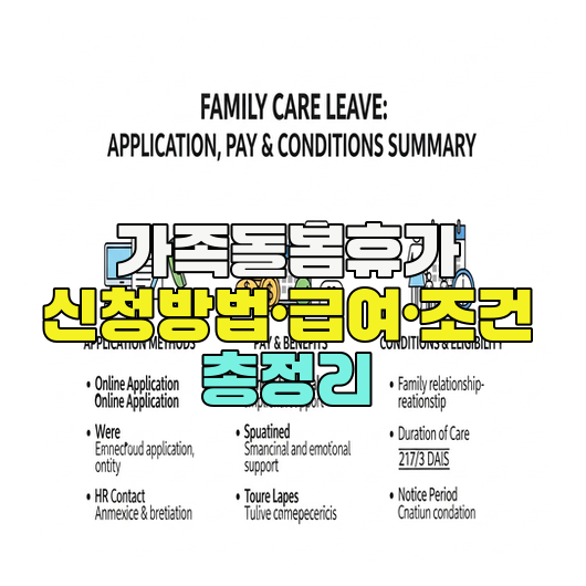  가족돌봄휴가 신청방법·급여·조건 총정리