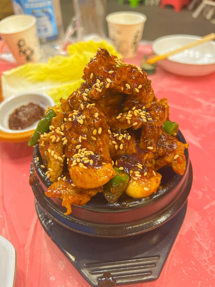  서면 야장 포차맛집 감성폭발 마당에서 돼지갈비찜을