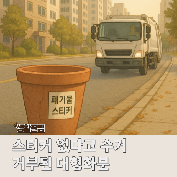 대형화분 버리는 방법 “스티커 부착 안 한 상태로 배출” 시 수거 안 된다