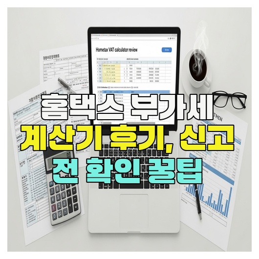  홈택스 부가세 계산기 후기, 신고 전 확인 꿀팁