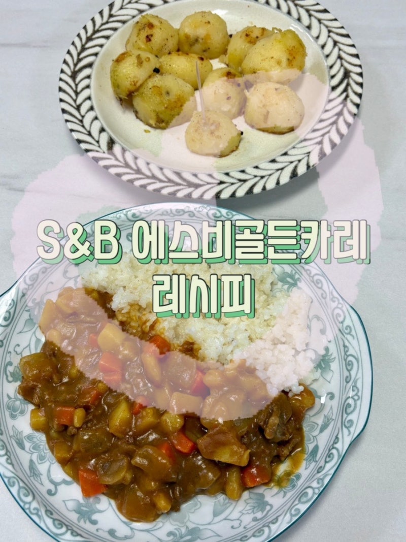 일본 고체 카레 만드는 법 “S&B 에스비 골든카레” 소고기 커리 레시피