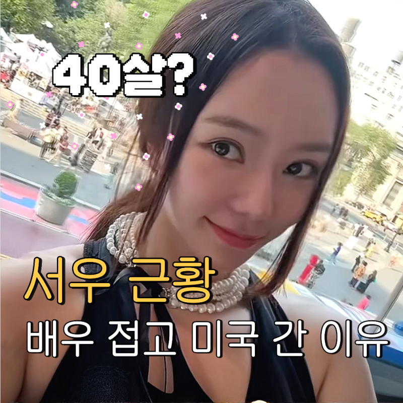서우 근황, 40살 뉴욕에서 유튜버로 살고 있다 +자가면역질환