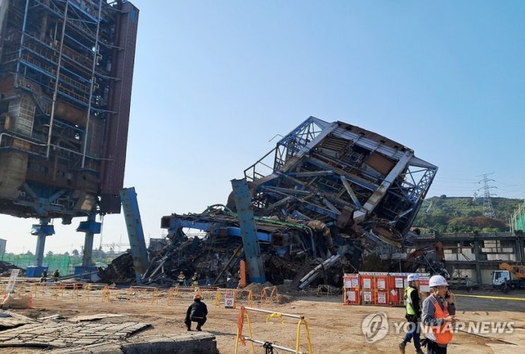 <b>울산화력발전소 붕괴 사고</b> 원인 <b>사망자</b>
