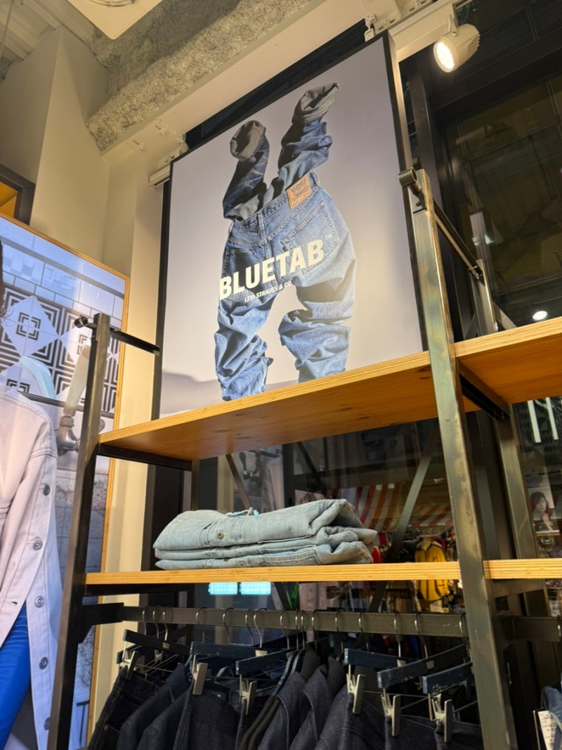[쇼핑] 일본 오사카 리바이스 매장 쇼핑 블루탭 구매 후기 BLUETAB 실착 (LEVIS, 블루탭, 실제 착....