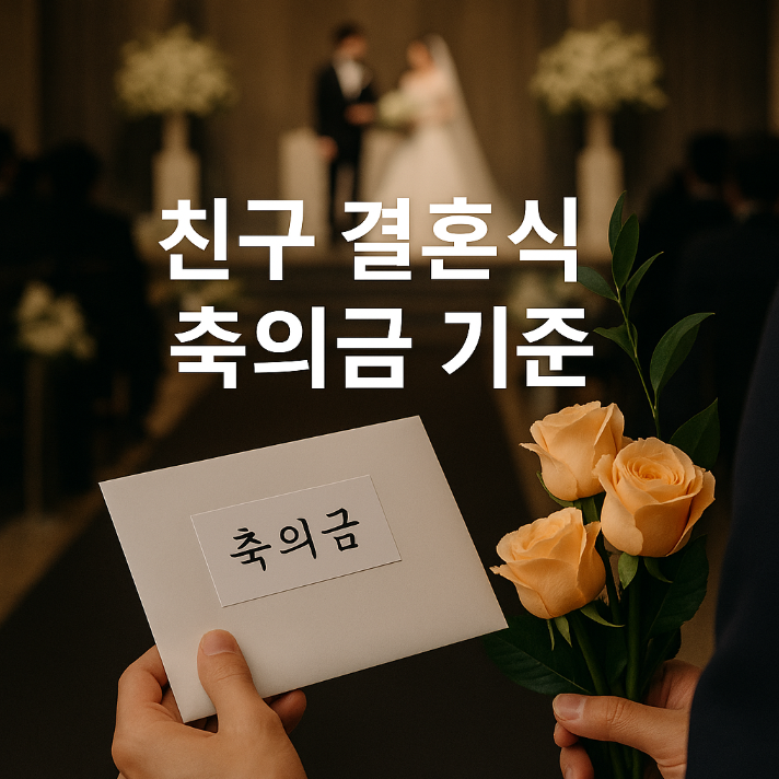  친구 결혼식 축의금 기준｜관계별 금액과 매너 총정리