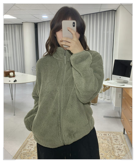  지속가능한 패션 스파오 베이직 퍼플리스 집업 SPFZF4TC01