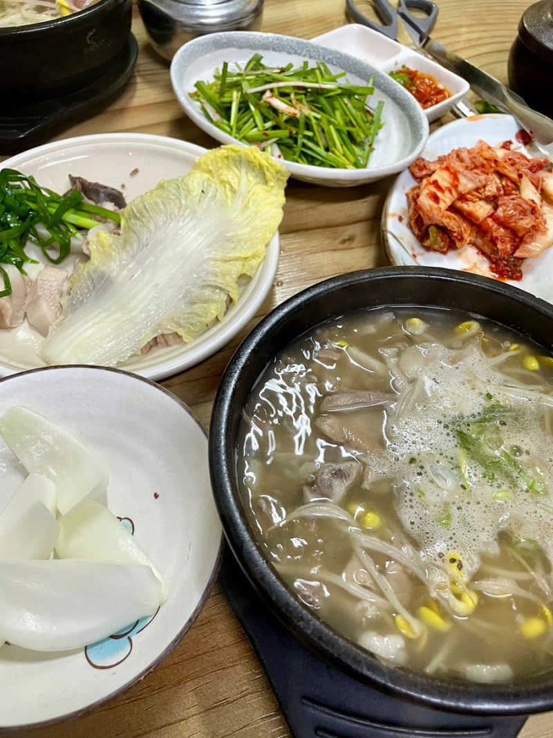 순천 현지인 국밥 찐 맛집 : 웃장가마솥국밥 / 순대랑 수육은 서비스~