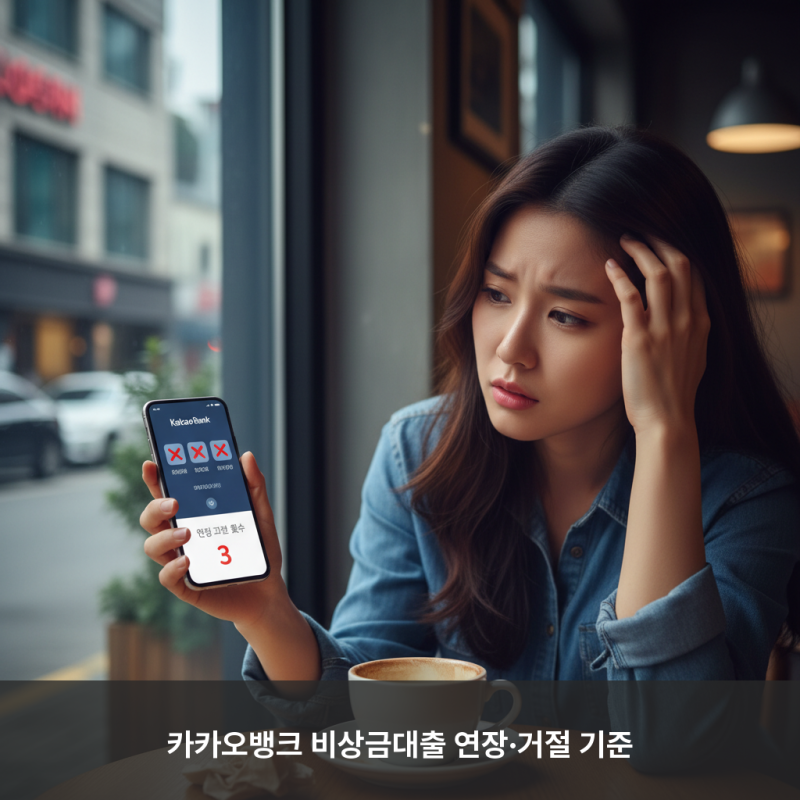 카카오뱅크 비상금대출 연장 거절 횟수와 대처 방법