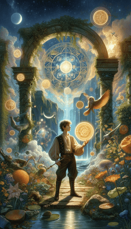 [타로카드 해석] 타로카드 펜타클 11번(Page of Pentacles)을 알아보자