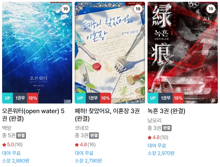  BL소설 신간) 25년 11월 06일 신간